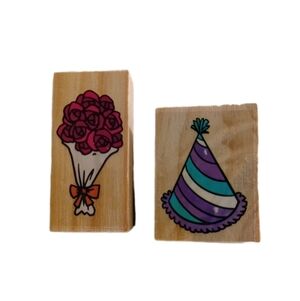 Wooden Stamps with Party Designs